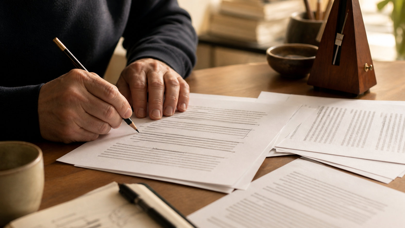 Deux versions annotées d'un même paragraphe de fiction