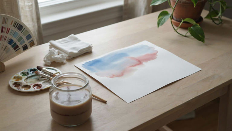 Aquarelle pour débuter: eau, papier, pigments et essais contrôlés
