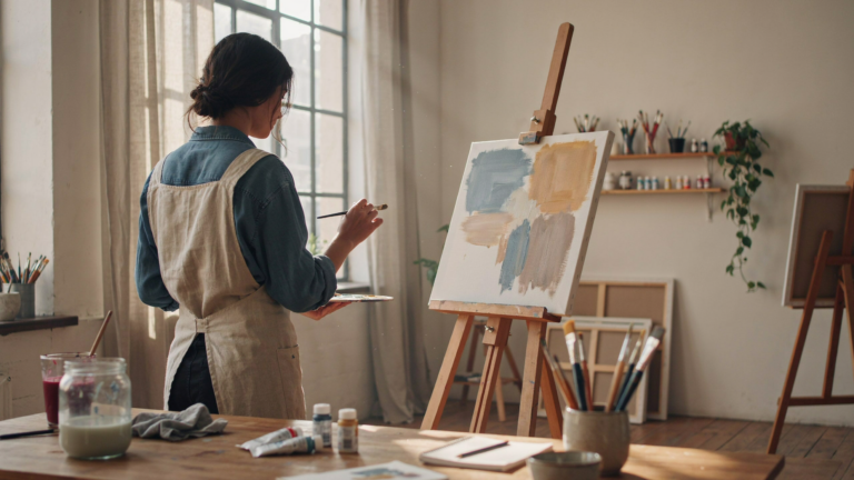 Peinture acrylique: préparer un premier tableau sans gaspillage